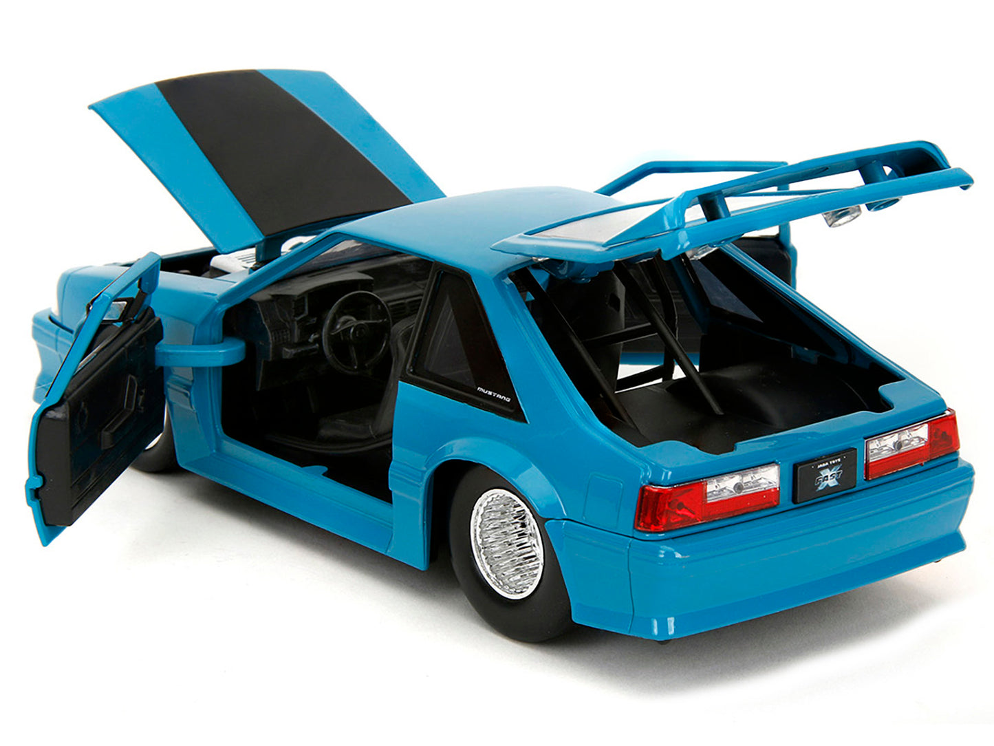 1989 Ford Mustang GT Blue with Black Hood Stripes "Fast & Furious" Series 1/24 Diecast Model Car by Jada <h2>1989 Jada</h2> <p>High-quality perfect for collectors and enthusiasts. Features detailed in