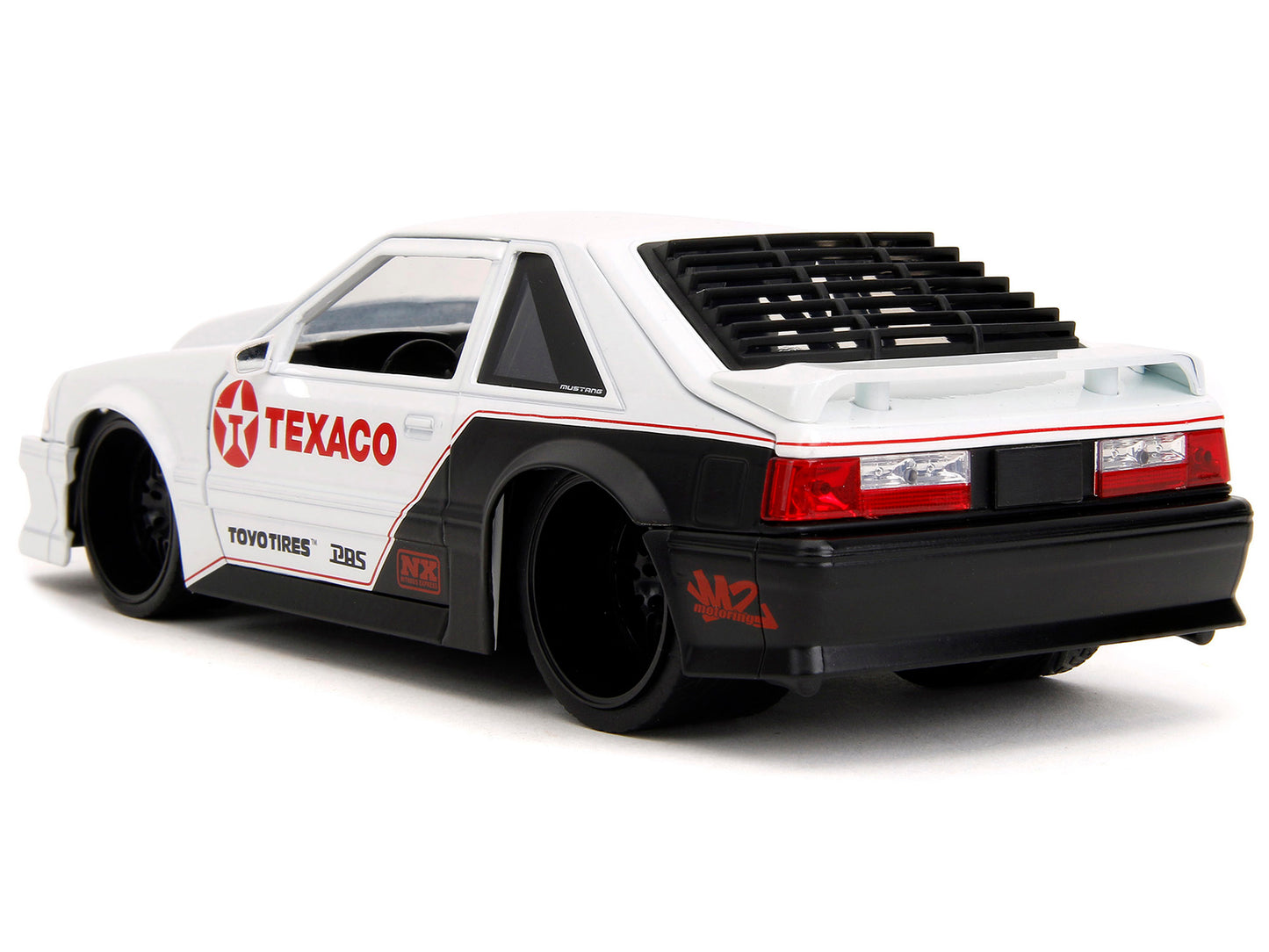 1989 Ford Mustang GT "Texaco" White and Matt Black with Graphics "Bigtime Muscle" Series 1/24 Diecast Model Car by Jada <h2>1989 Jada</h2> <p>High-quality perfect for collectors enthusiasts. Features