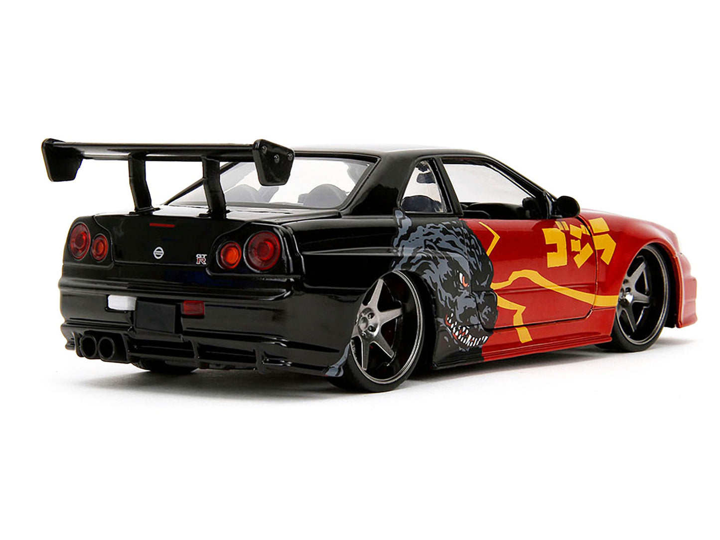 2002 Nissan Skyline GT-R (R34) RHD (Right Hand Drive) Red Metallic and Black "Godzilla vs. Destoroyah" (1995) Movie "Hollywood Rides" Series 1/24 Diecast Model Car by Jada <h2>2002 Jada</h2> <p>High-q