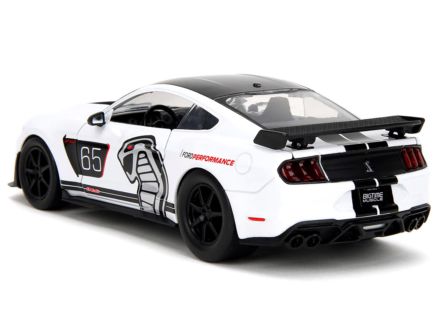2020 Ford Mustang Shelby GT500 #65 White with Black Top and Stripes "Ford Performance" "Bigtime Muscle" Series 1/24 Diecast Model Car by Jada <h2>2020 Jada</h2> <p>High-quality perfect for collectors