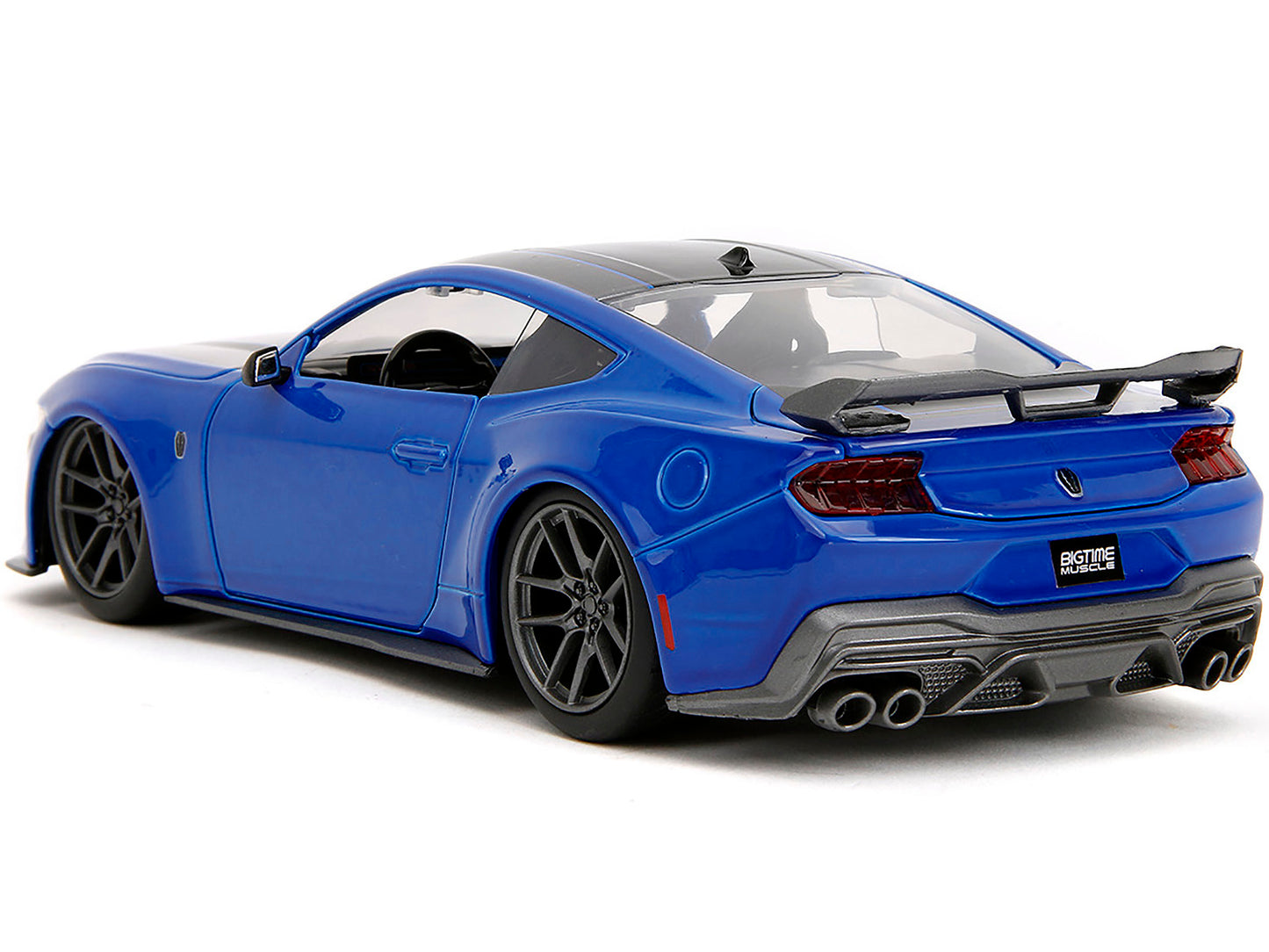 2024 Ford Mustang Dark Horse Blue Metallic with Black and Gray Stripes "Bigtime Muscle" Series 1/24 Diecast Model Car by Jada <h2>2024 Jada</h2> <p>High-quality perfect for collectors enthusiasts. Fea