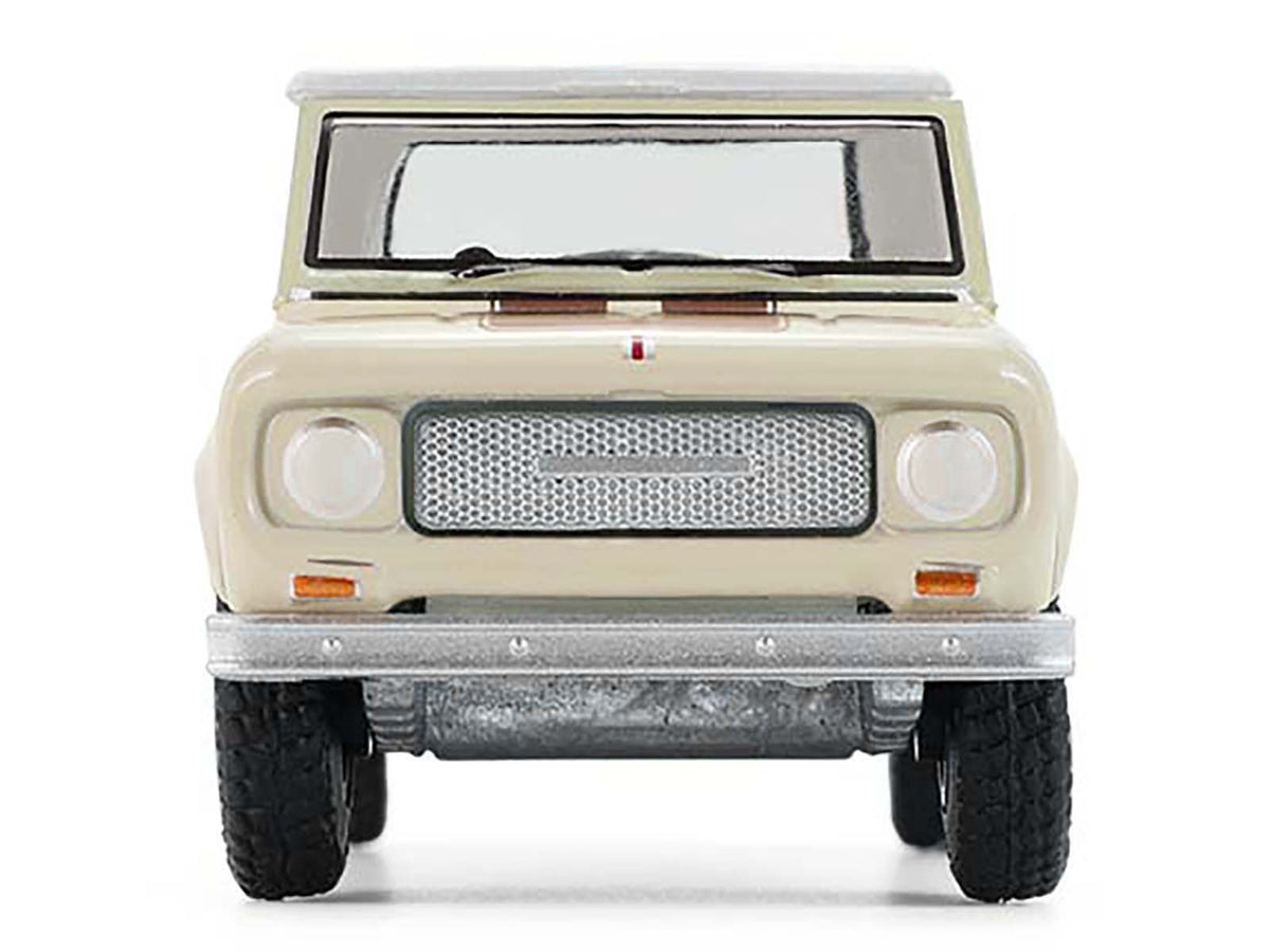 1967 International Scout 800 Sportop Cream with Brown Stripes and White Top "All Terrain" Series 17 1/64 Diecast Model Car by Greenlight