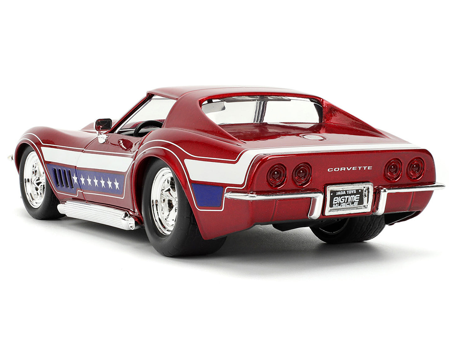 1969 Chevrolet Corvette Stingray ZL1 Red Metallic with Stars and Stripes Graphics "Bigtime Muscle" Series 1/24 Diecast Model Car by Jada <h2>1969 Jada</h2> <p>High-quality perfect for collectors enthu