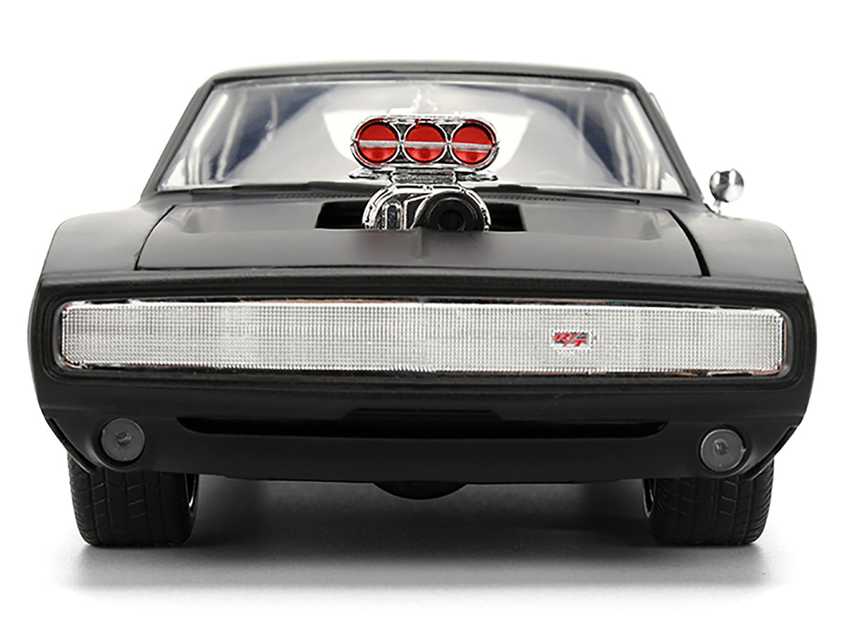 1970 Dodge Charger R/T Matt Black "Fast & Furious" (2009) Movie "Fast & Furious" Series 1/24 Diecast Model Car by Jada