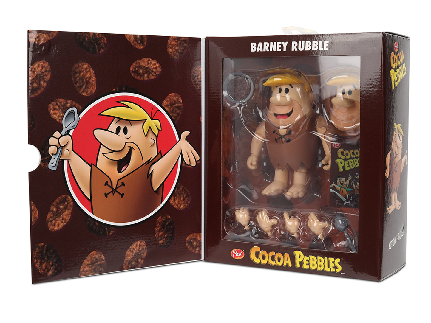 Barney Rubble 4.5" Moveable Figure with Accessories and Alternate Head and Hands "The Flintstones - Post Cocoa Pebbles" Model by Jada