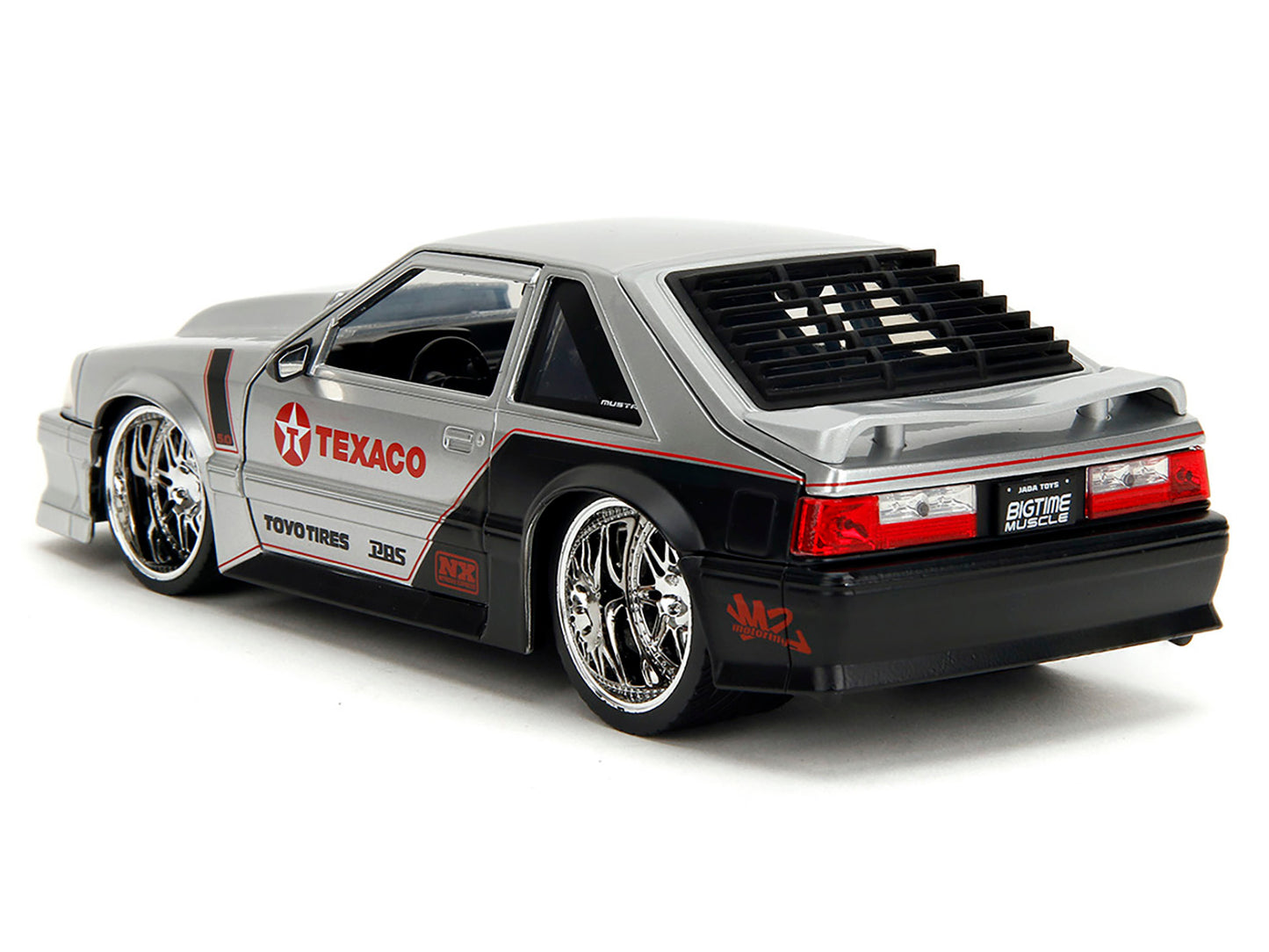 1989 Ford Mustang GT "Texaco" Silver Metallic and Matt Black "Bigtime Muscle" Series 1/24 Diecast Model Car by Jada <h2>1989 Jada</h2> <p>High-quality perfect for collectors enthusiasts. Features deta