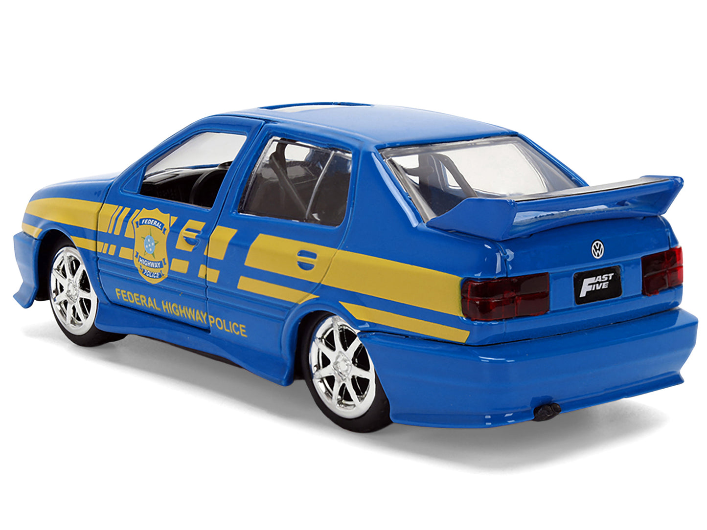 Volkswagen Jetta Police Vehicle "Rio Federal Highway Police" Blue with Yellow Stripes "Fast Five" (2011) Movie & Furious" Series 1/32 Diecast Model Car by Jada <h2>Volkswagen Jada</h2> <p>High-quality