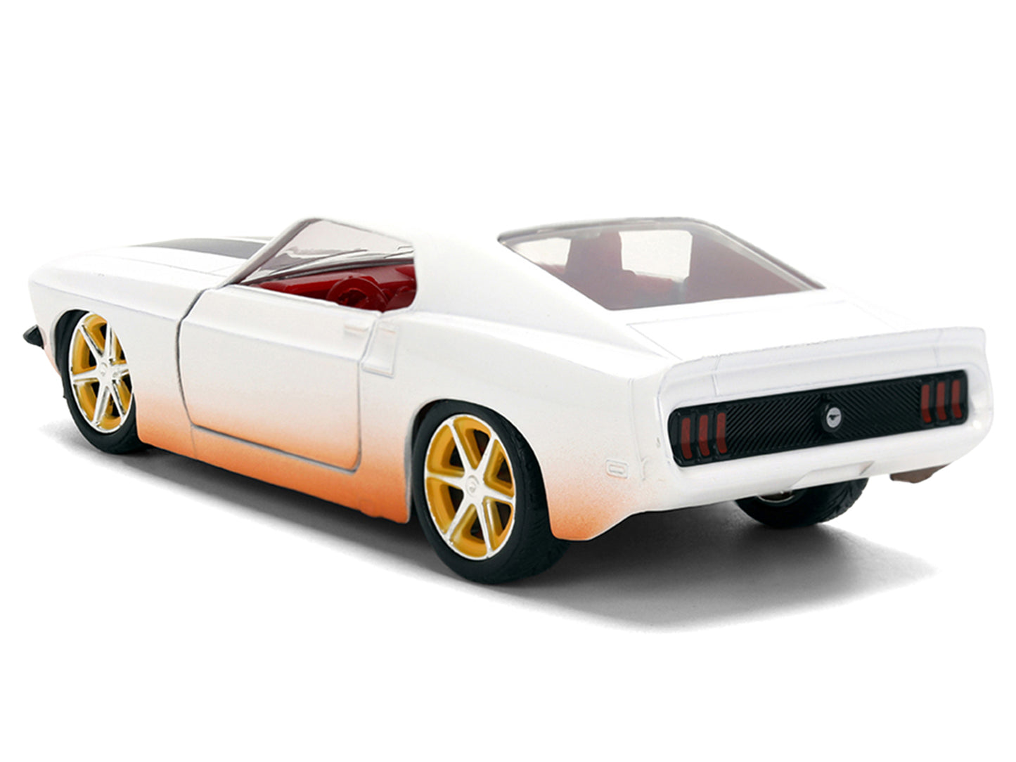 Roman's Ford Mustang White with Black Stripes and Red Interior (Dirty Version) "Fast & Furious" Movie Furious 25th Anniversary" Series 1/32 Diecast Model Car by Jada <h2>Roman's Jada</h2> <p>High-qual