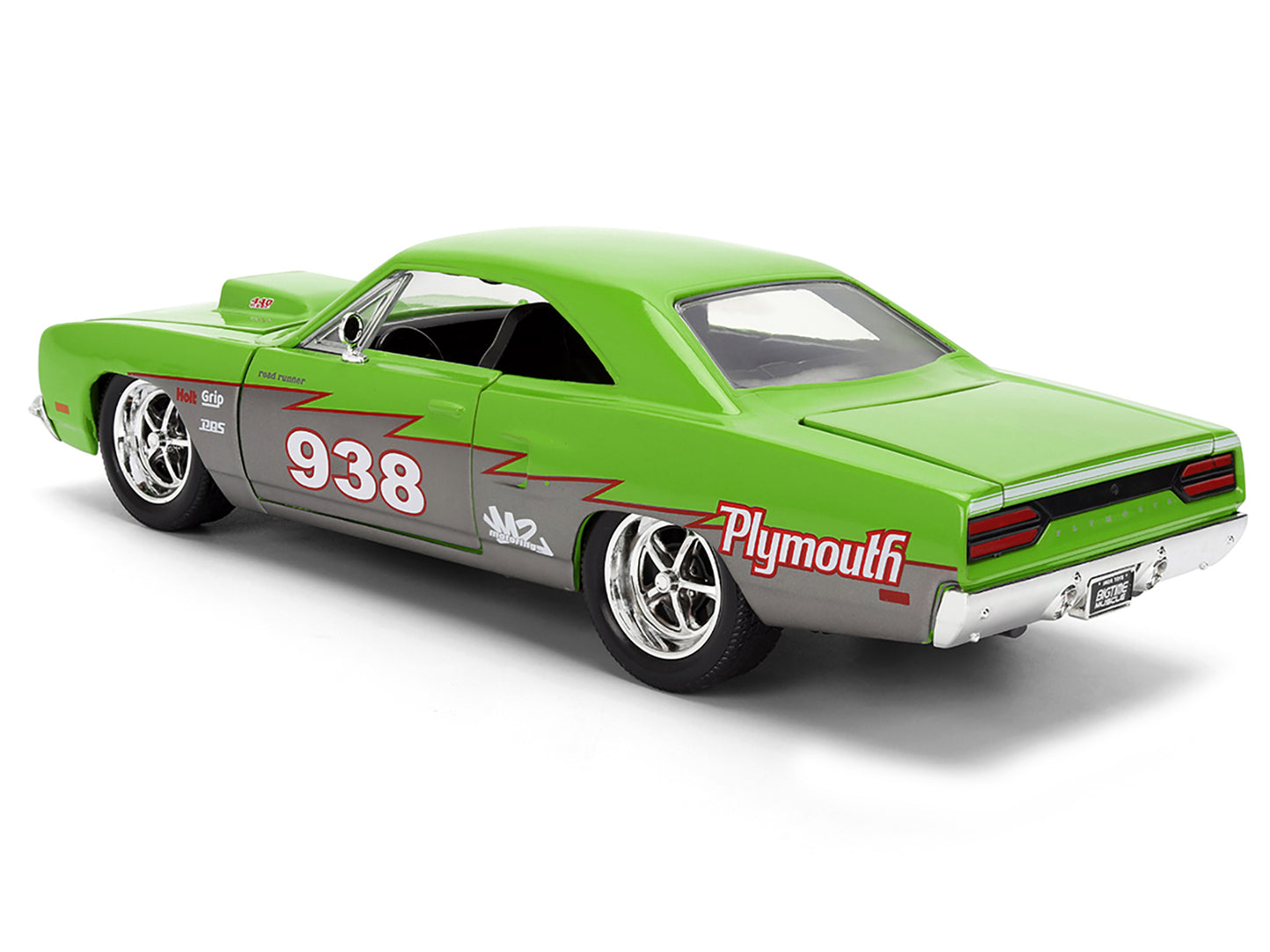 1970 Plymouth Road Runner #938 Green and Gray Metallic "Bigtime Muscle" Series 1/24 Diecast Model Car by Jada <h2>1970 Jada</h2> <p>High-quality perfect for collectors enthusiasts. Features detailed i