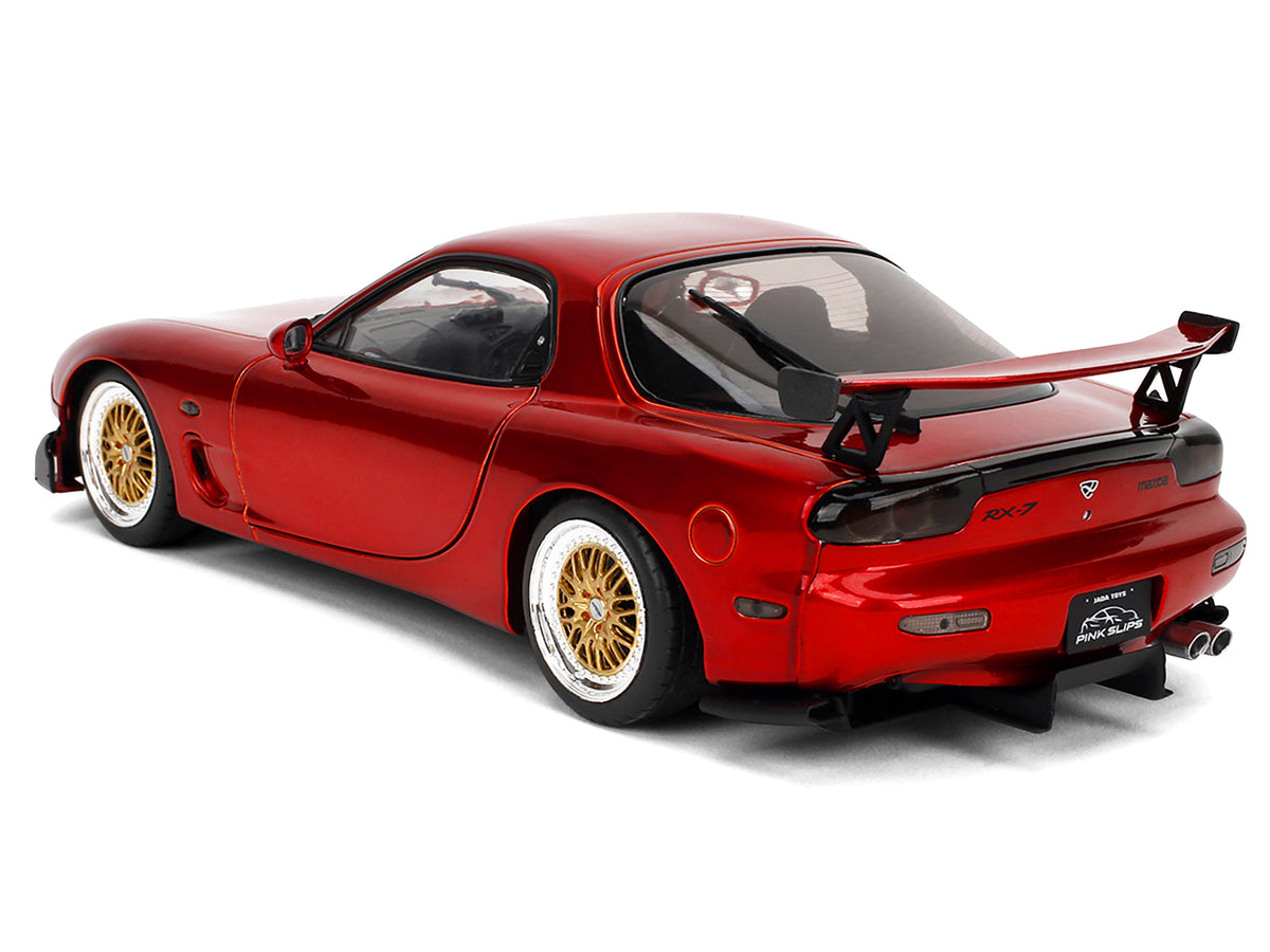 Mazda RX7 Type RS (FD3S) RHD (Right Hand Drive) Orange Metallic "Pink Slips" Series 1/18 Diecast Model Car by Jada