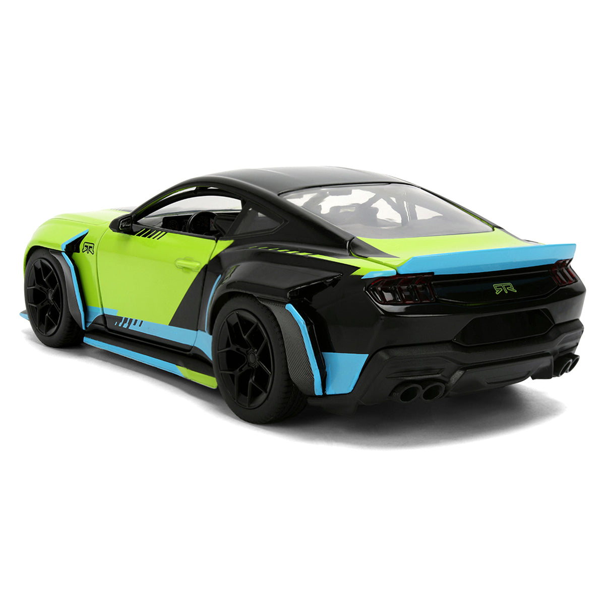 2026 Ford Mustang RTR Spec 5-D Lime Green Black 1/24 Diecast Model Car - Jada