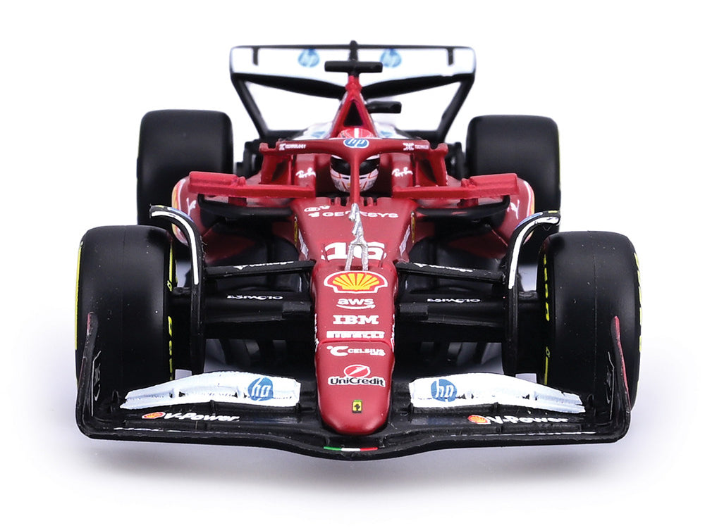 Ferrari SF-25 #16 Charles Leclerc Formula One F1 "World Championship" (2025) with Display Case 1/43 Diecast Model Car by Bburago