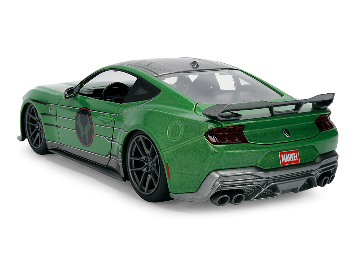 2024 Ford Mustang Dark Horse Green Metallic Gray 1/24 Scale Figure Set - Jada