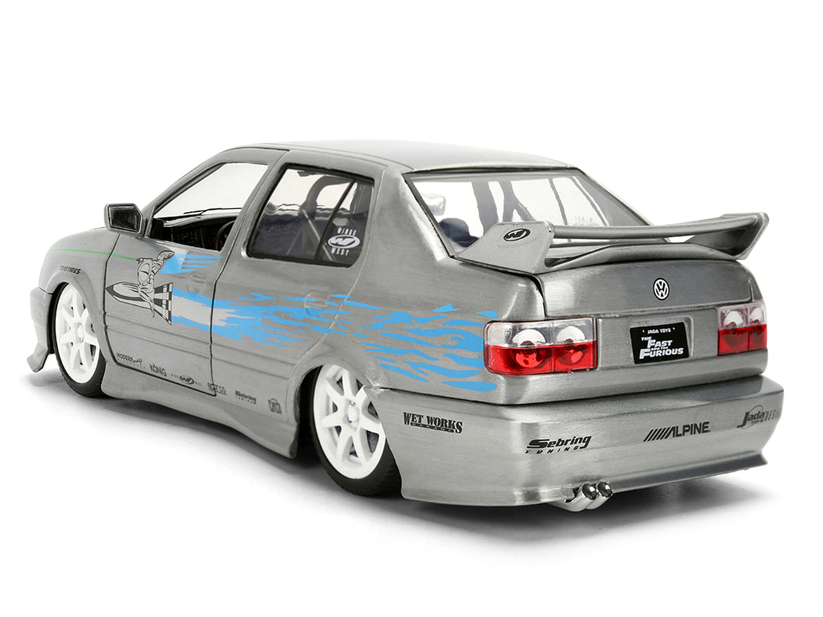 Volkswagen Jetta Raw Metal Color Brush Finish 1/24 Diecast Model Car - Jada