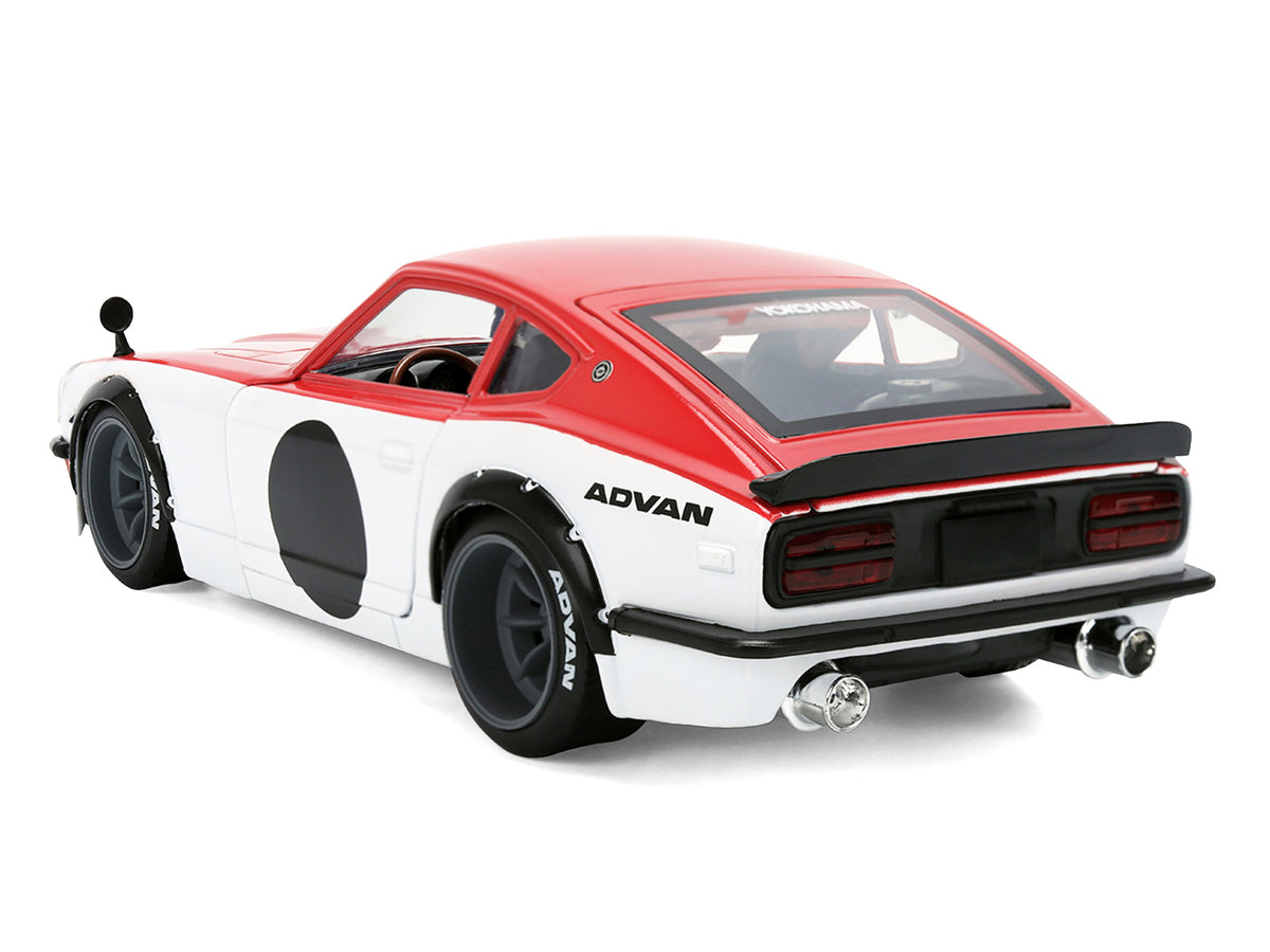 1972 Datsun 240Z Red and White "JDM Tuners" 1/24 Diecast Car Model - Jada