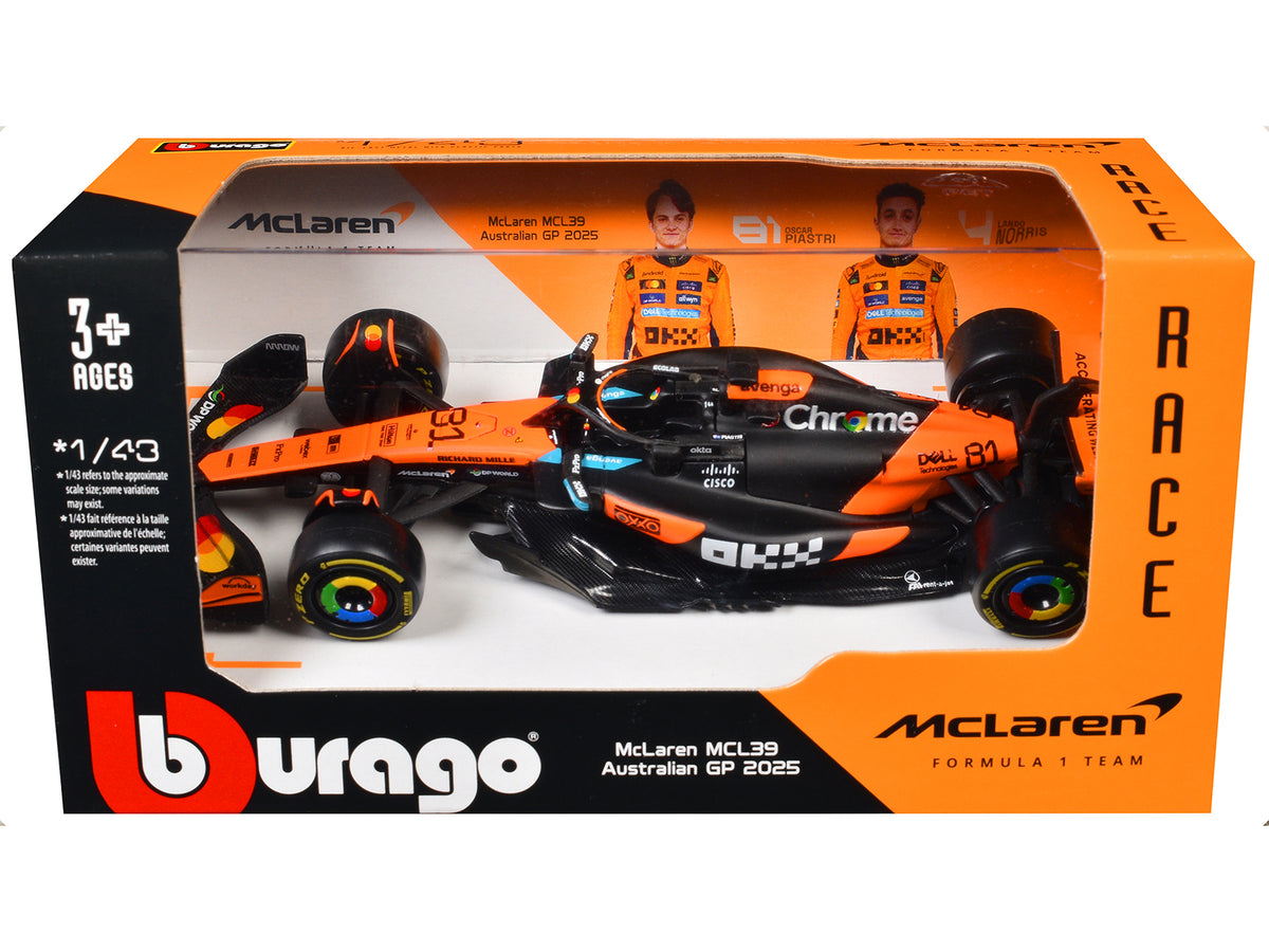 McLaren MCL39 #81 Oscar Piastri Formula One F1 1/43 Diecast Model Car - Bburago