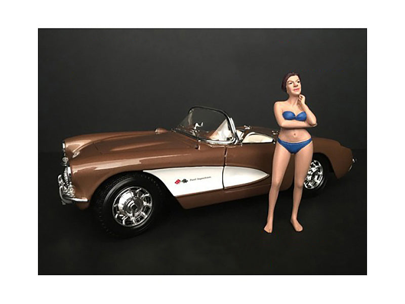 December Bikini Calendar Girl Figurine for 1/18 Scale Models - American Diorama