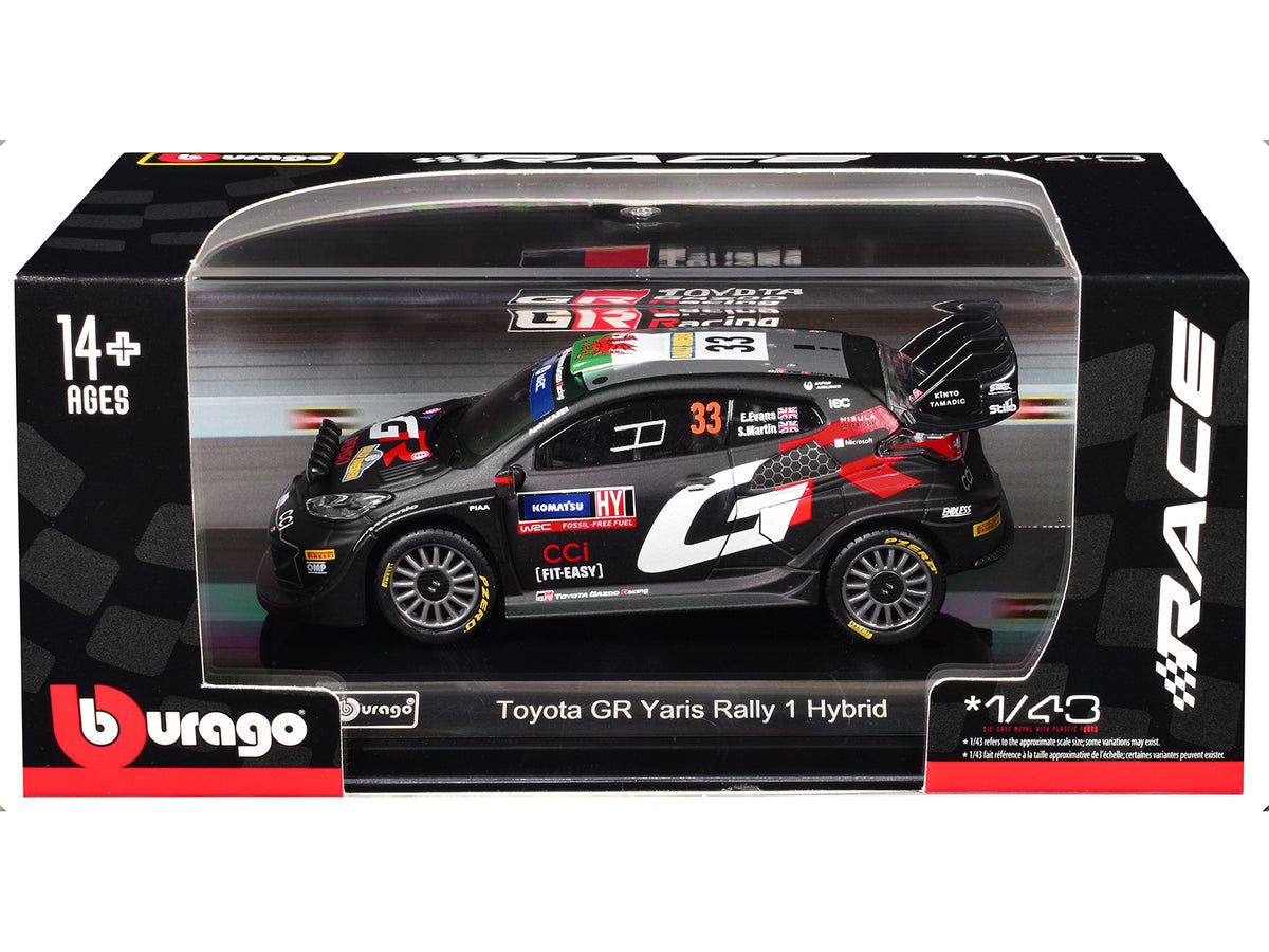 Toyota GR Yaris Rally1 Hybrid #33 Elfyn Evans 1/43 Diecast Model Car - Bburago