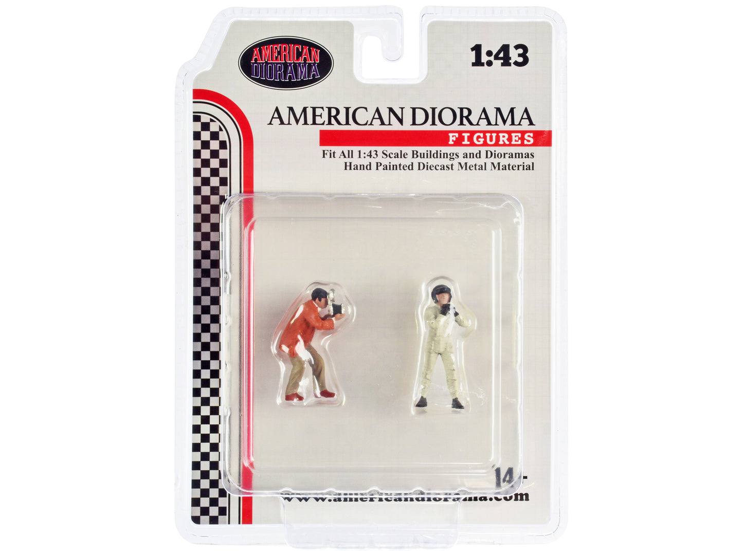 "Race Day" Two Diecast Figures Set 2 for 1/43 Scale Models by American Diorama <h2>"Race Diorama</h2> <p>High-quality model car perfect collectors and enthusiasts. Features detailed interior exterior