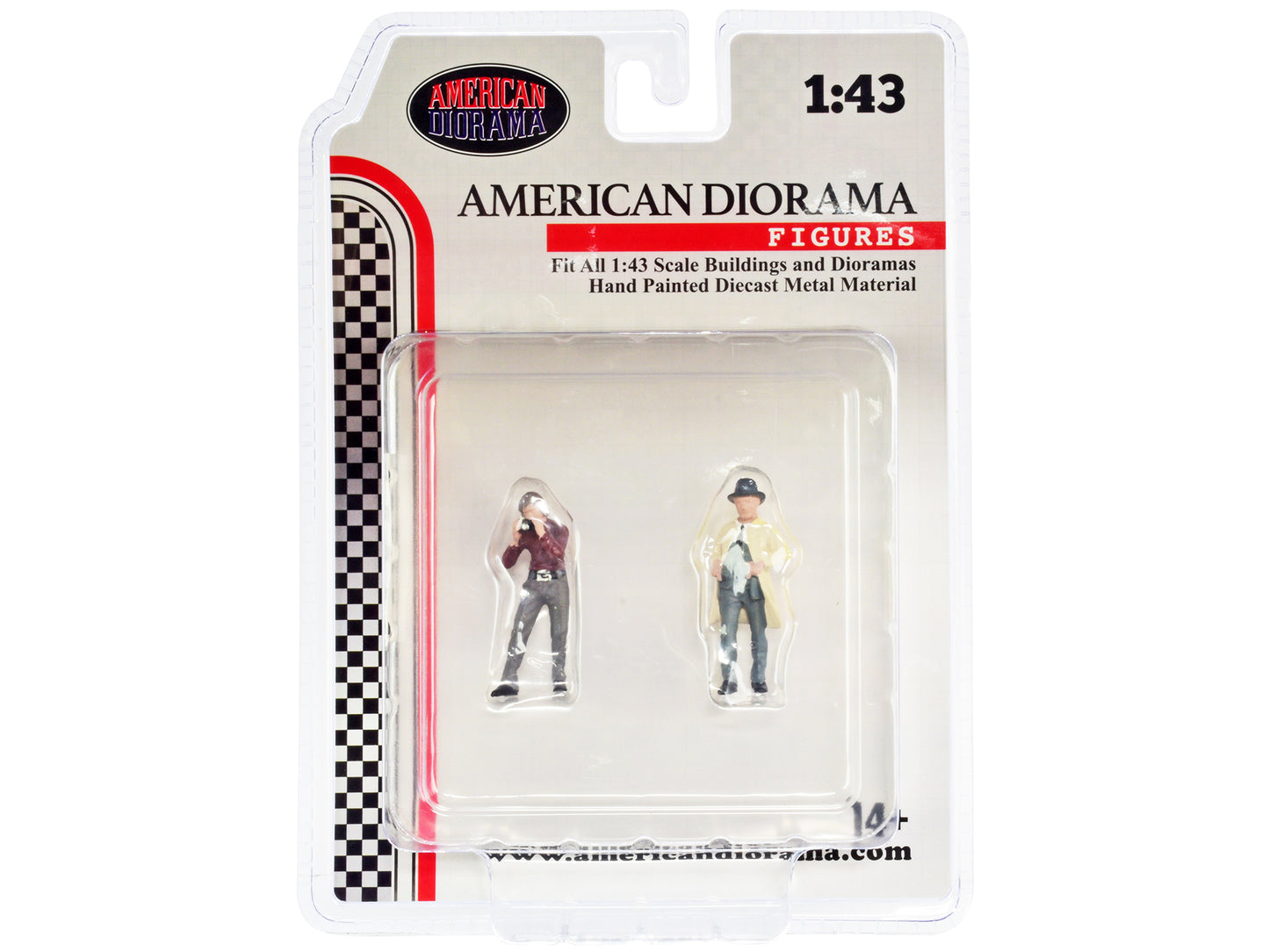 "Race Day" Two Diecast Figures Set 3 for 1/43 Scale Models by American Diorama <h2>"Race Diorama</h2> <p>High-quality model car perfect collectors and enthusiasts. Features detailed interior exterior