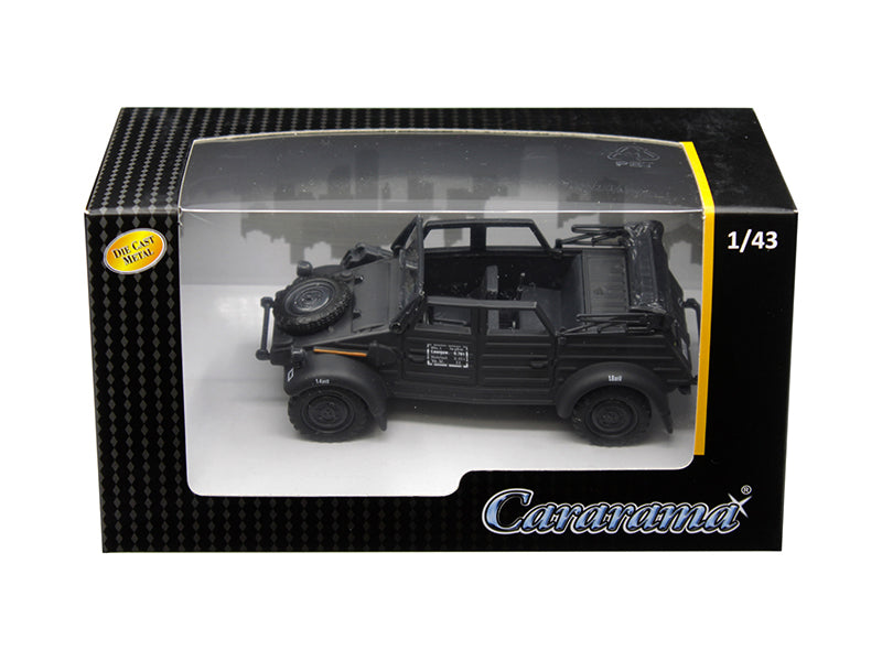 Volkswagen Kubelwagen Convertible K Type 82 Black 1/43 Diecast by Cararama