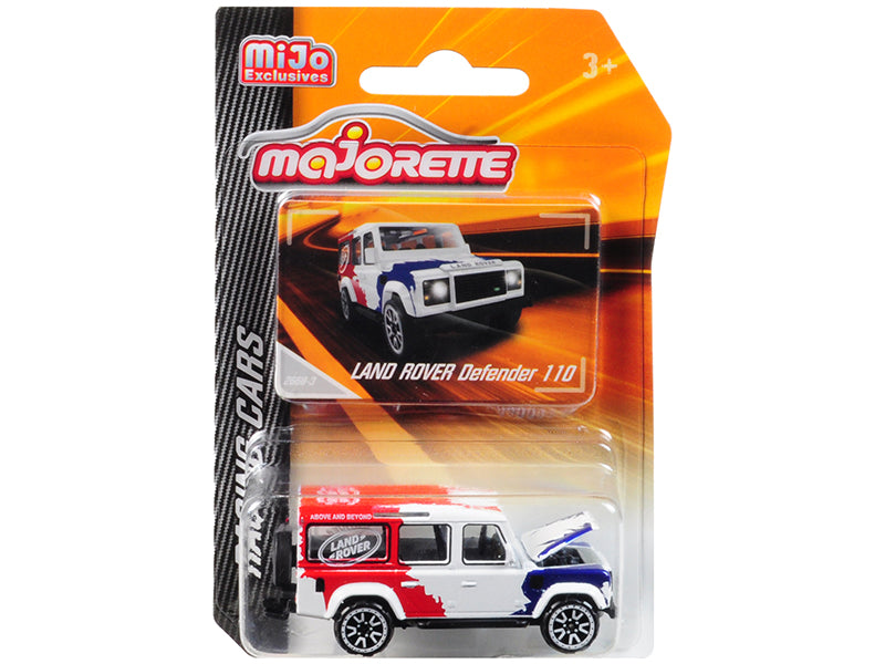 Land Rover Defender 110 White/Red/Blue Above Beyond Racing Cars 1/60 Diecast