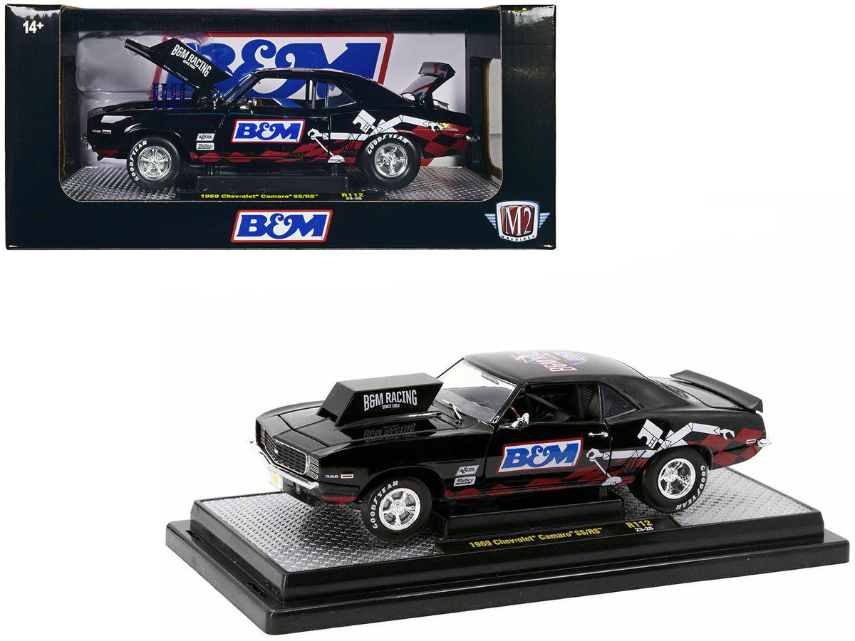 1969 Chevrolet Camaro SS/RS Black 1/24 Diecast Model Car - M2