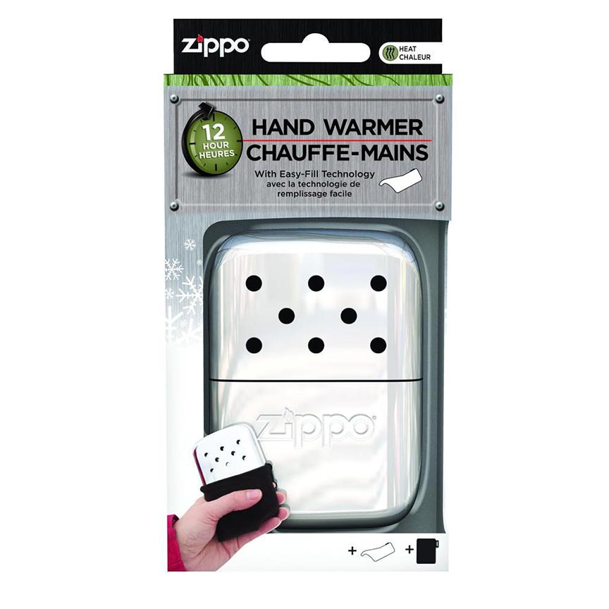 Zippo 12-Hour Refillable Hand SG Warmer - High Polish Chrome