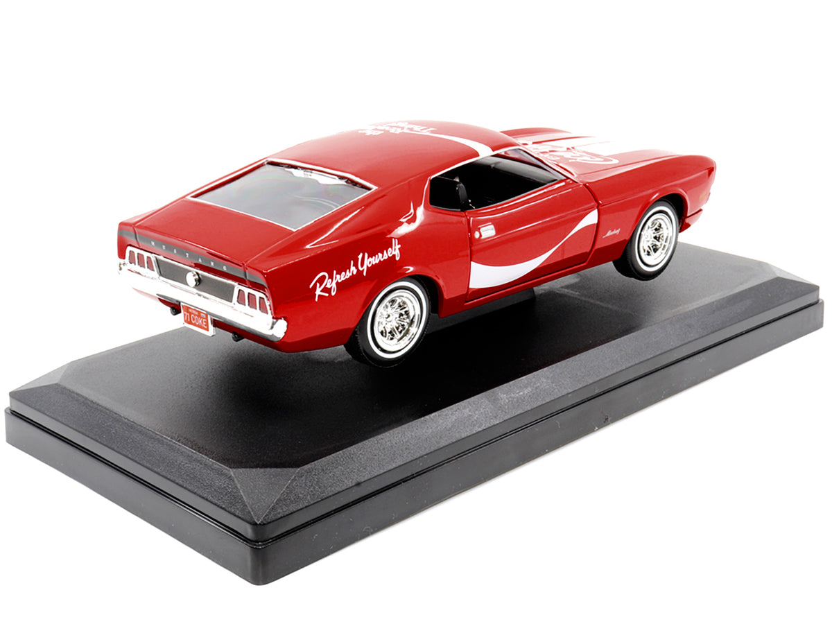 1971 Ford Mustang Sportsroof Red with White Stripes 1/24 Diecast