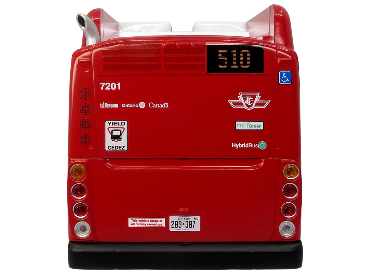 New Flyer Xcelsior Transit Bus Bank "TTC – Toronto Transit Commission" Red and White "The Bus & Motorcoach Collection" Limited Edition to 504 Pieces Worldwide 1/43 Model by Iconic Replicas