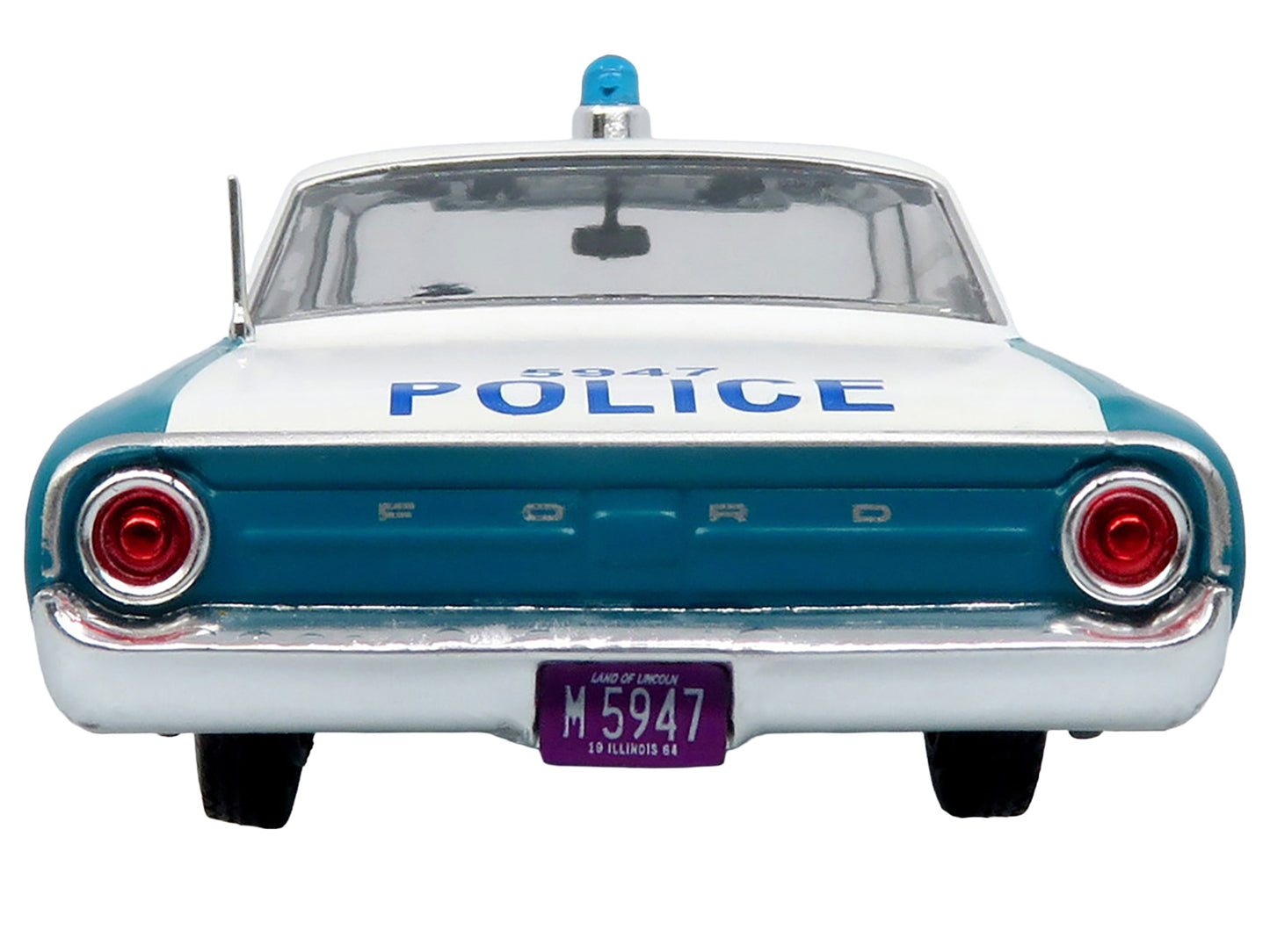 1964 Ford Galaxie 500 Police Car "Chicago Police Department" Blue and White "Five0" Series Limited Edition to 504 pieces Worldwide 1/43 Diecast Model by Iconic Replicas