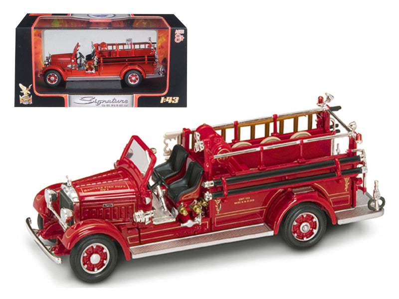 1935 Mack Type 75BX Fire Engine Red 1/43 Diecast by Road Signature