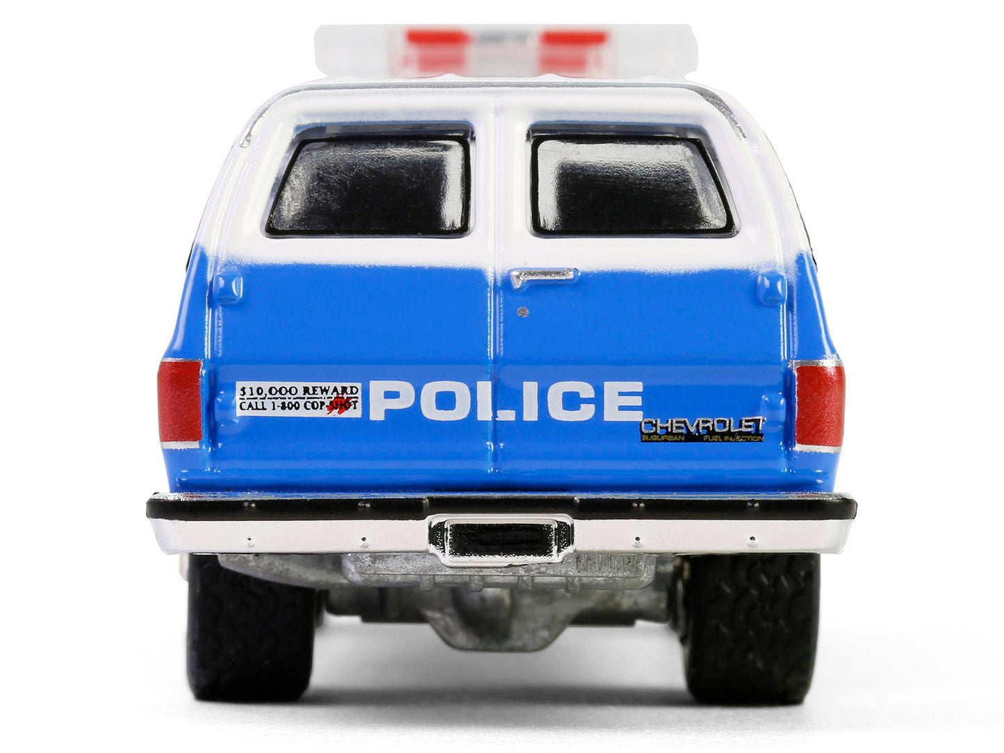 1990 Chevrolet Suburban K2500 Scottsdale "NYPD (New York City Police Department)" Blue with White Top "Hot Pursuit" Series 46 1/64 T&y Diecast Model Car by Greenlight
