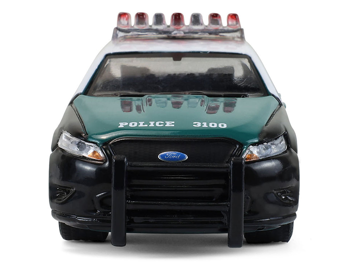 GreenLight 2014 Ford Taurus "New York Police Department (NYPD) Vintage Tribute Livery" Green and Black with White Top "Hot Pursuit" Series 47 1/64 Diecast Model Car by <h2>2014 Greenlight</h2> <p>High