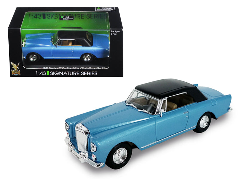 1961 Bentley Continental S2 Park Ward Blue 1/43 Diecast by Road Signature