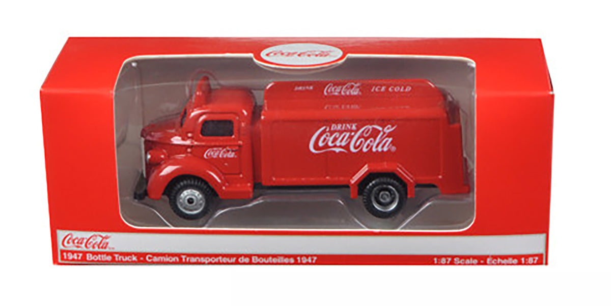 1947 Coca Cola Delivery Bottle Truck Red 1/87 Diecast by Motorcity Classics