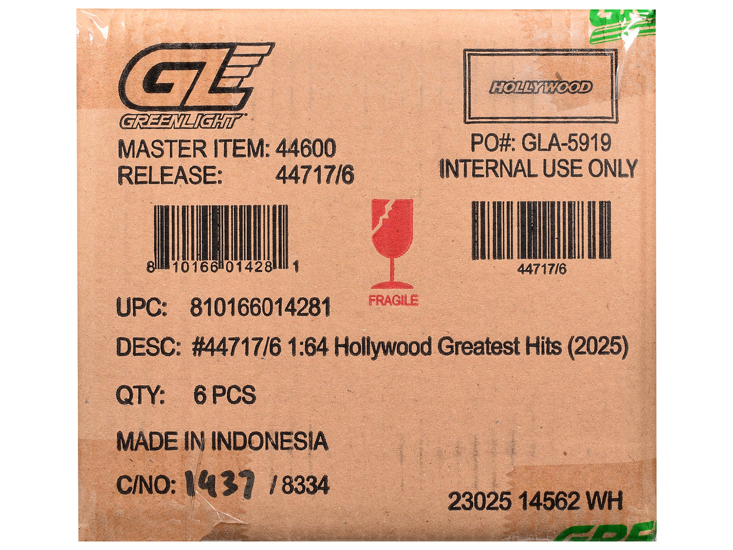 GreenLight "Hollywood Greatest Hits" (2025) Set of 6 pieces 1/64 Diecast Model Cars by <h2>"Hollywood Greenlight</h2> <p>High-quality car perfect for collectors and enthusiasts. Features detailed inte