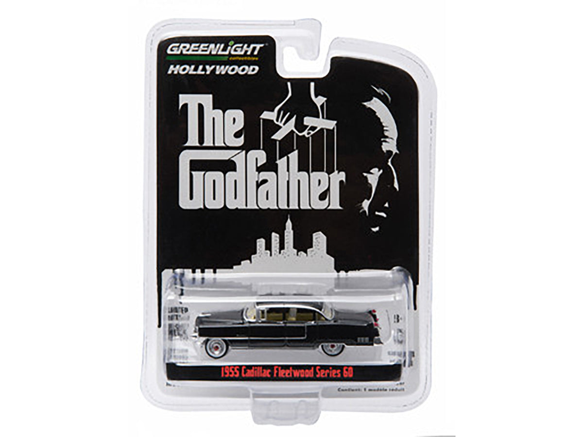1955 Cadillac Fleetwood 60 Black (1972) 1/64 Diecast Model Car - Greenlight