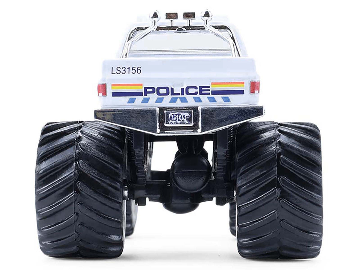 1986 Chevrolet Silverado Monster Truck White 1/64 Diecast Model - Greenlight