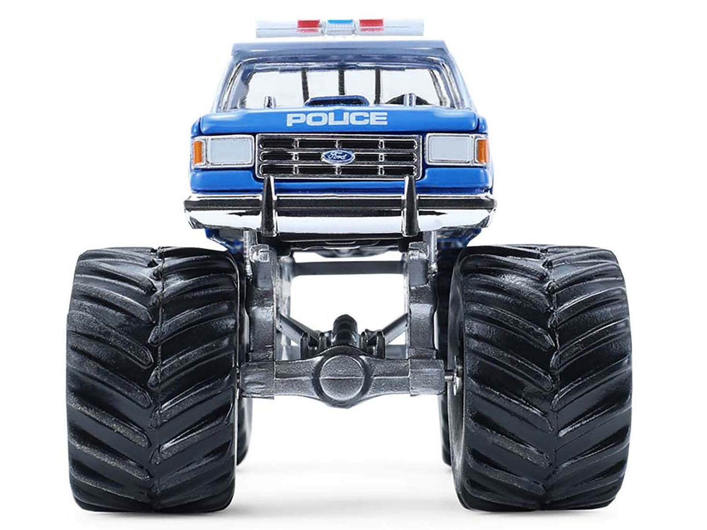 1990 Ford F-350 Monster Truck "NYPD (New York Police Department)" Blue with White Top "Kings of Crunch - Hot Pursuit" Special Edition 1/64 T&y Diecast Model Car by Greenlight