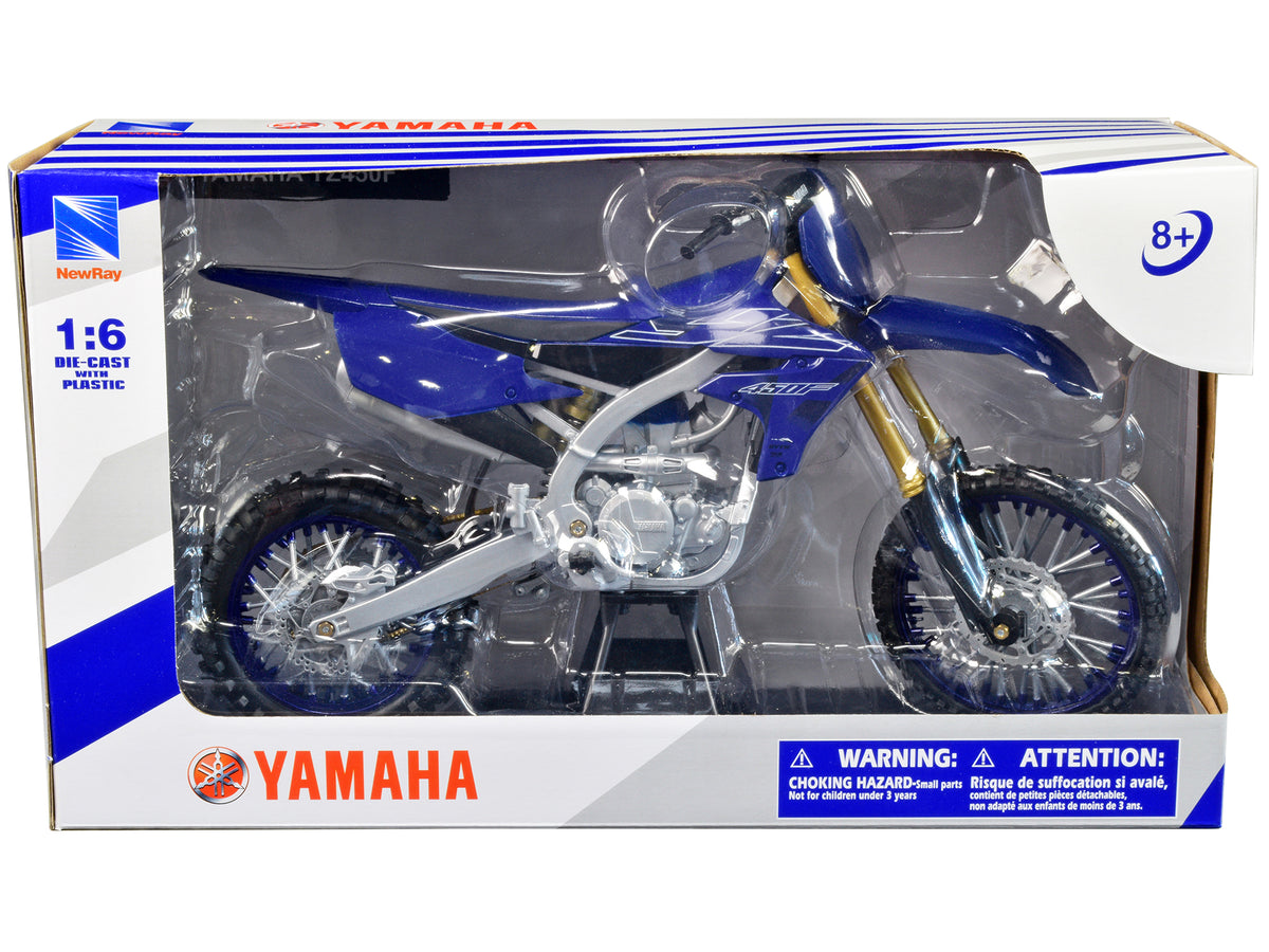 Yamaha YZ450F Dirt Bike Motorcycle Blue and Black 1/6 Diecast Model - New Ray