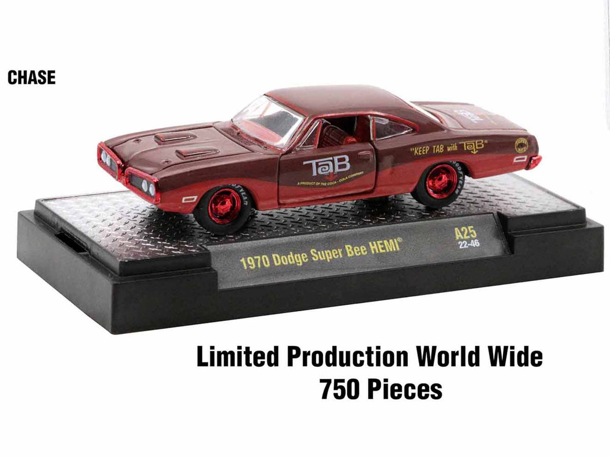 "Sodas" Set of 3 pieces Release 25 1/64 Diecast Model Cars by M2 Machines - M2