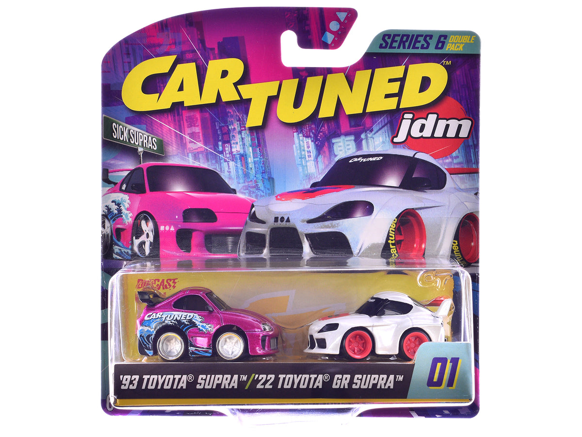 "Sick Supras" Series 6 Toyota Double Pack Set of 2 Cars Diecast Cars by CarTuned