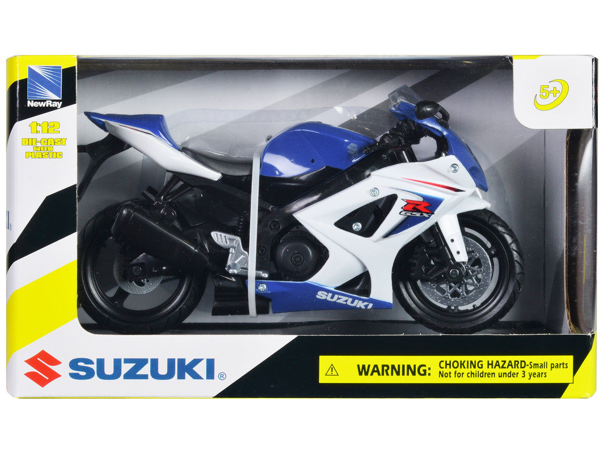 2008 Suzuki GSX-R1000 Blue Bike Motorcycle 1/12 - New Ray
