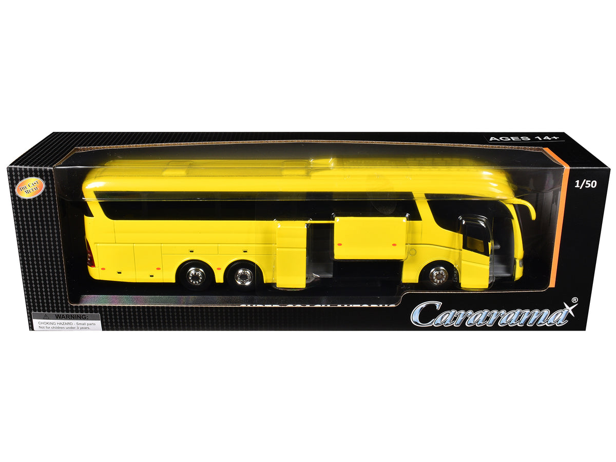 Super Coach Autobus Yellow 1/50 Diecast by Cararama