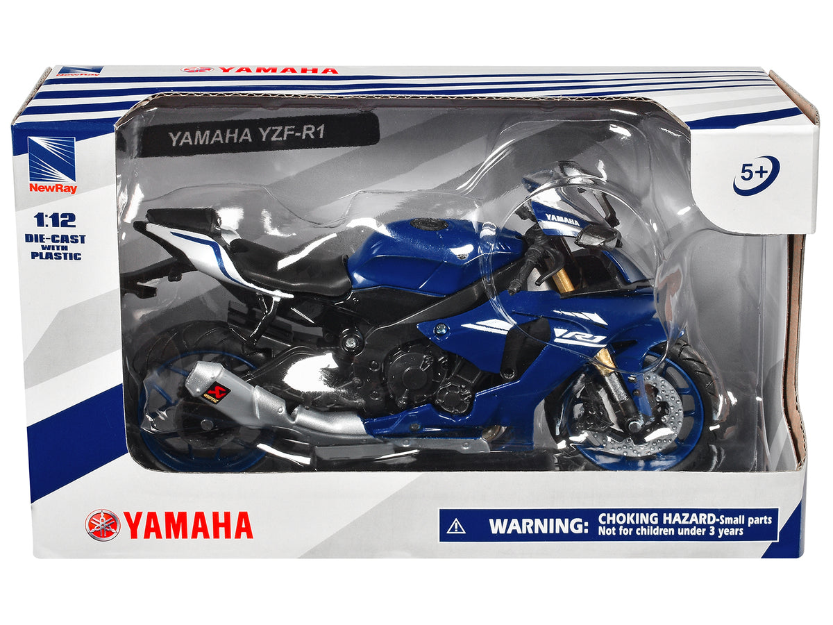 Yamaha YZF-R1 Motorcycle Blue 1/12 Diecast Model - New Ray