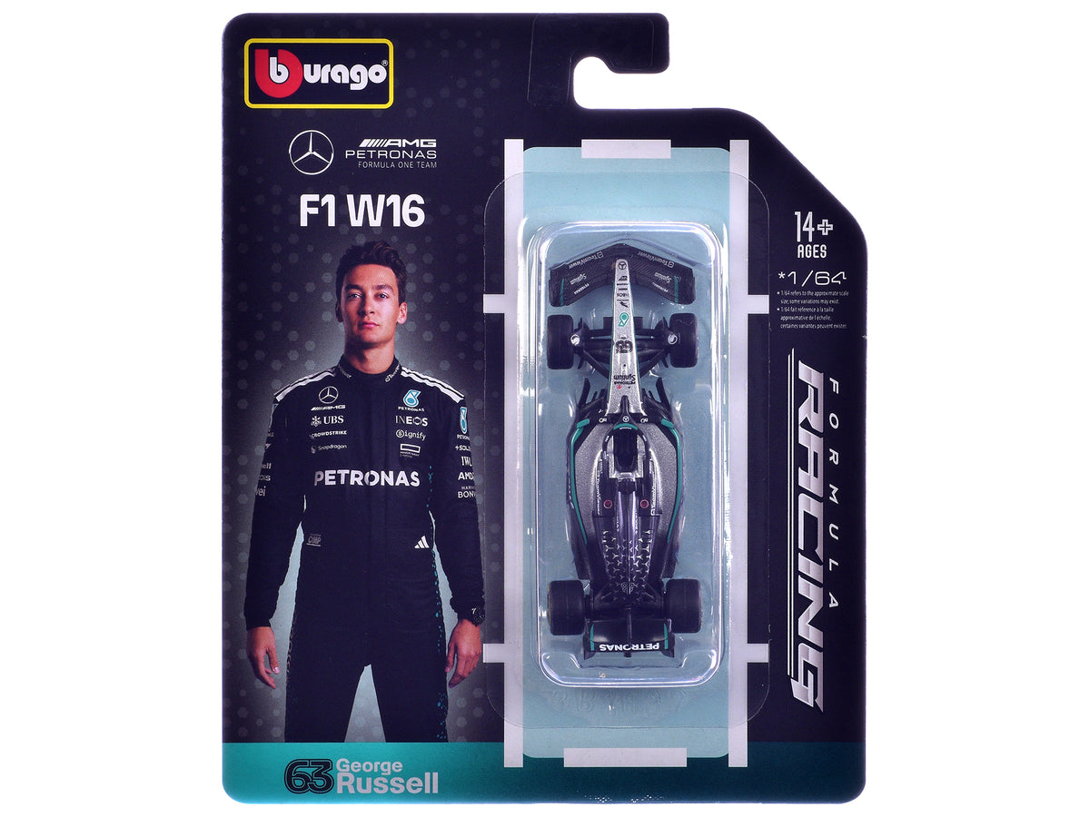 Mercedes AMG F1 W16 E Performance #63 George 1/64 Diecast Model Car - Bburago
