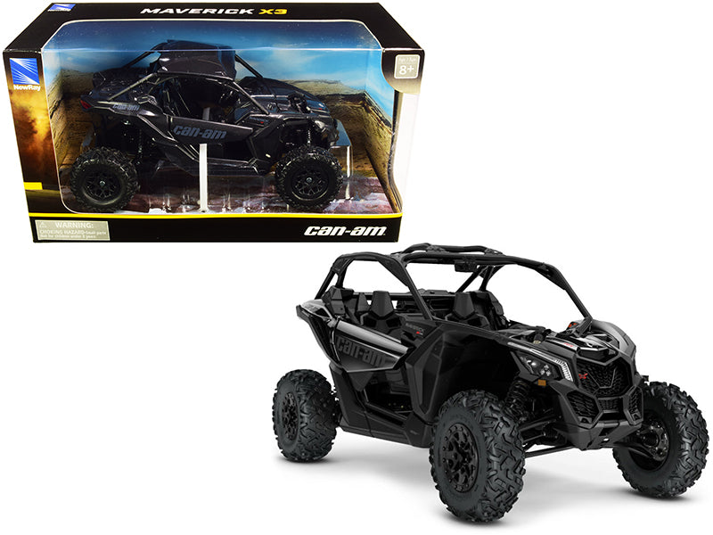 CAN-AM Maverick X3 ATV Triple Black 1/18 Diecast Model - New Ray