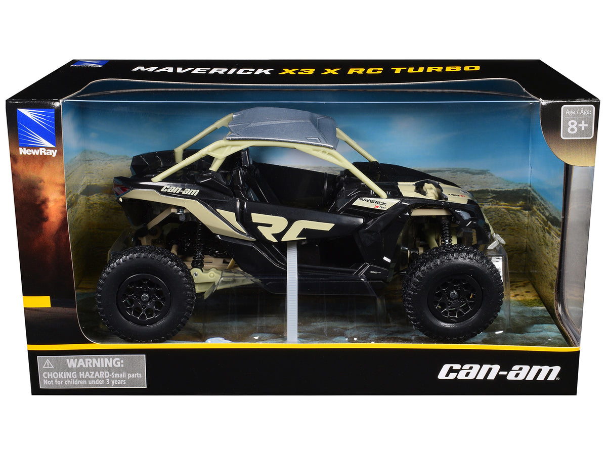 Can-Am Maverick X3 XRC Turbo ATV Tan Black 1/18 Diecast Model Car - New Ray