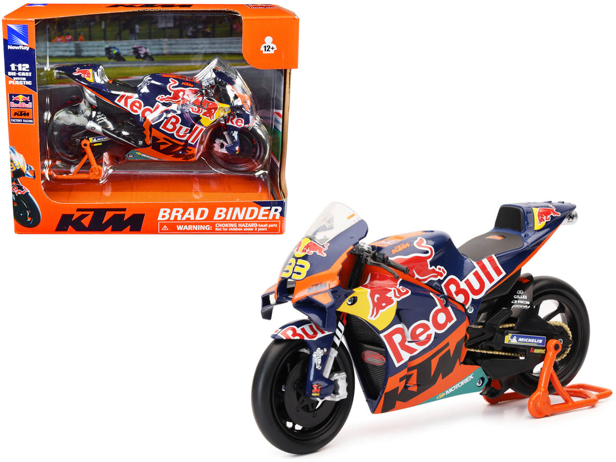 KTM RC16 Motorcycle #33 Brad Binder MotoGP 1/12 Diecast Model Car - New Ray